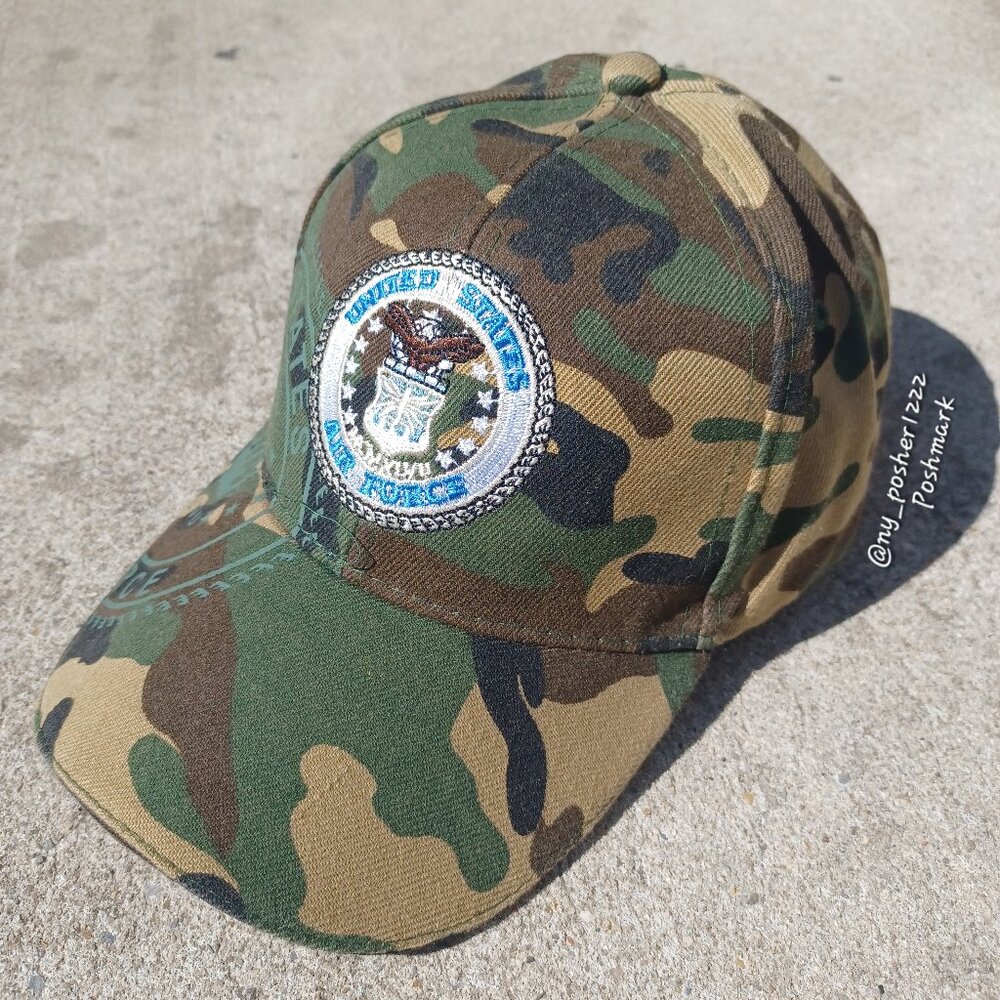 MINGXINGCAP 𝐔𝐍𝐈𝐓𝐄𝐃 𝐒𝐓𝐀𝐓𝐄𝐒 𝐀𝐈𝐑 𝐅𝐎𝐑𝐂𝐄 Baseball Cap Camo